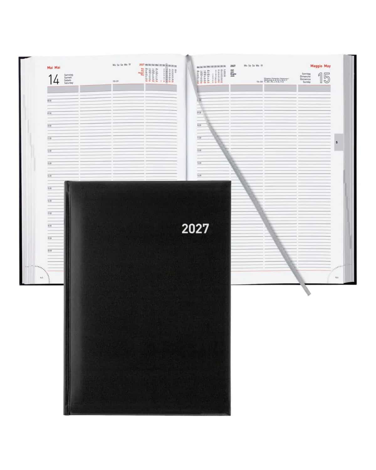 BIELLA Agenda Quattro 2027 803410020027U 1G/1P nero ML 21x29.7cm