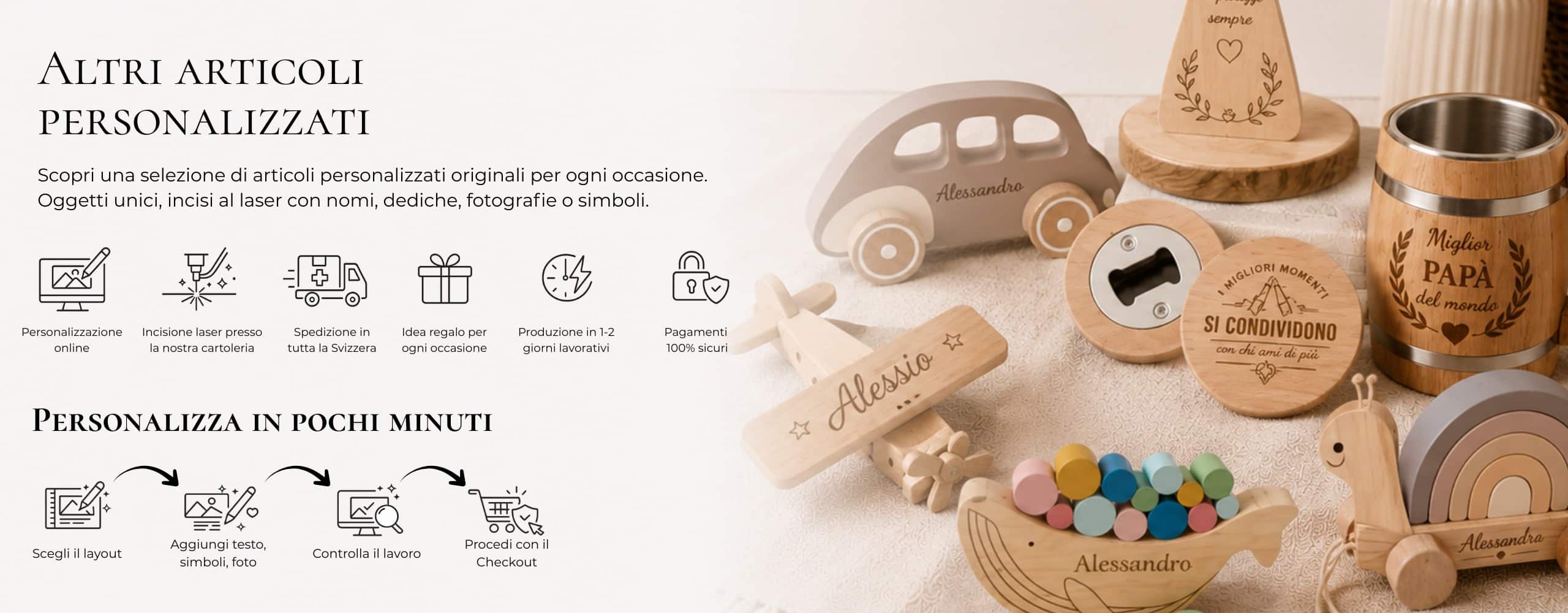 Banner della pagina altri articoli personalizzati
