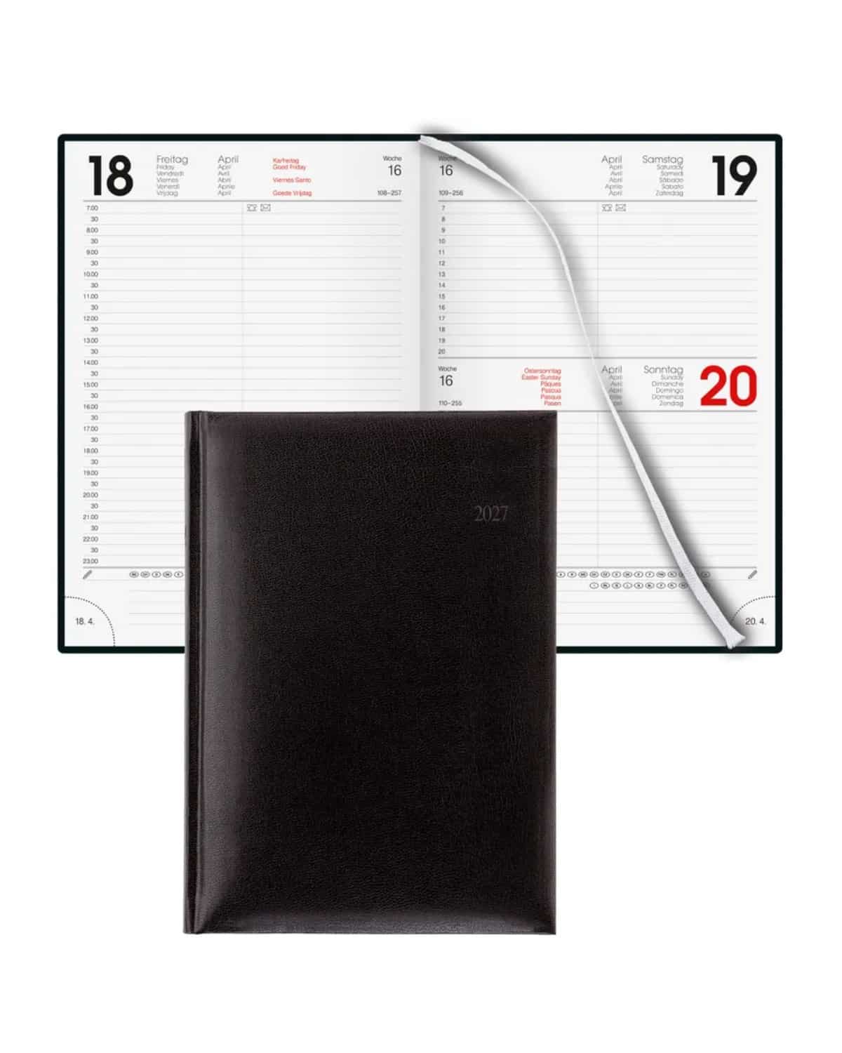 BIELLA Agenda Budget 2027 809801020027U 1G/1P nero ML 14.5x20.5cm