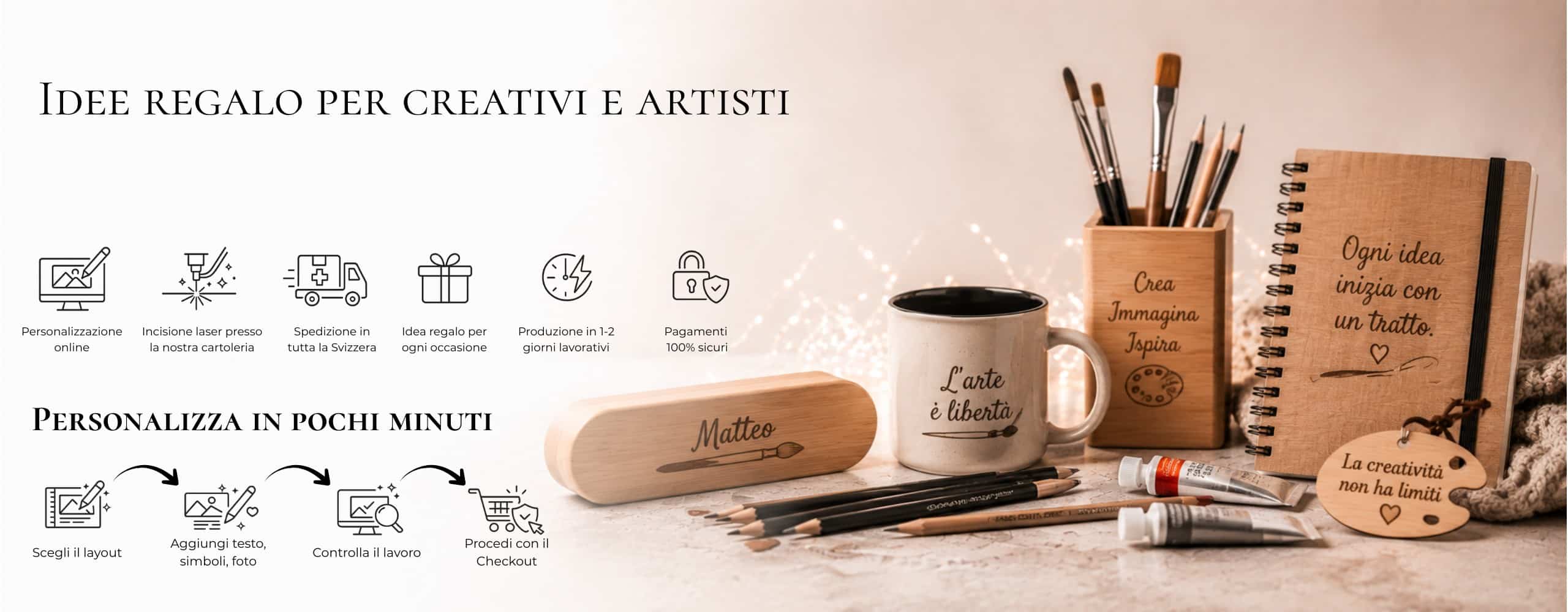 Banner della pagina Idee regalo per creativi e artisti