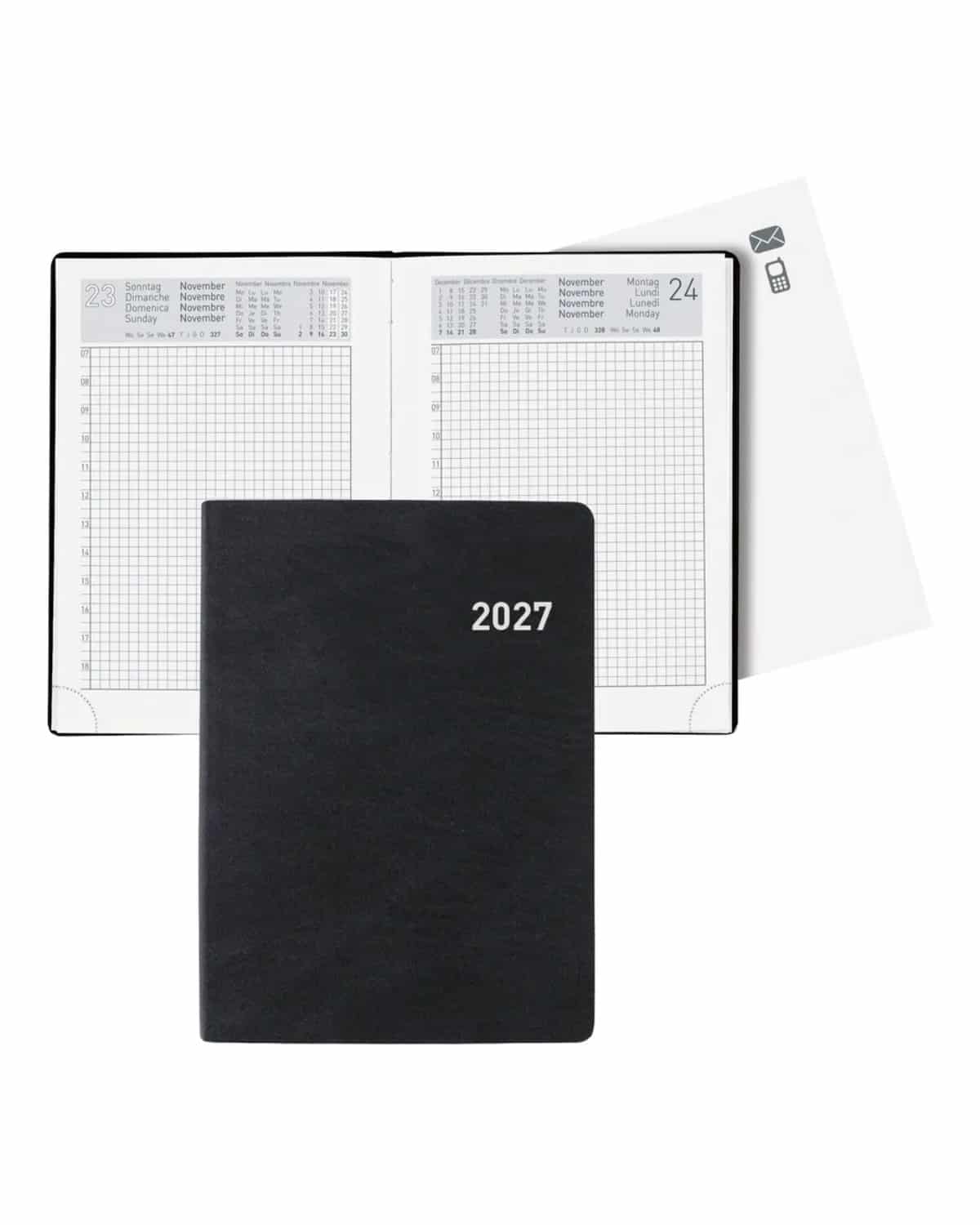 BIELLA Agenda Technikus 2027 825101020027U 1G/1P nero ML 10.1x14.2cm