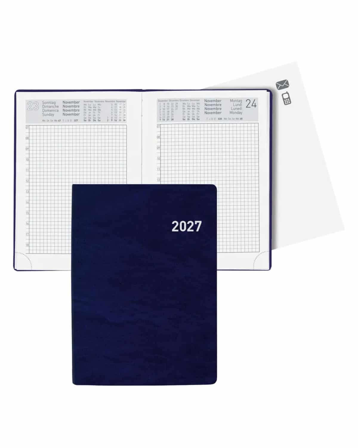 BIELLA Agenda Technikus 2027 825101050027U 1G/1P blu ML 10.1x14.2cm