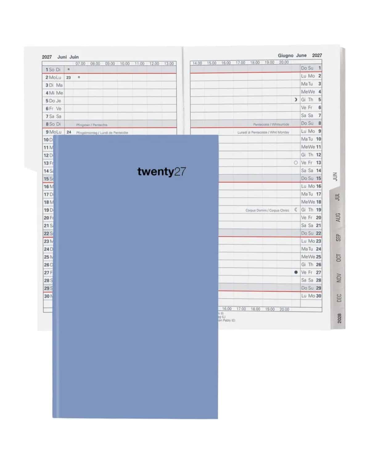 BIELLA Agenda Luzern Colorful 2027 855527050027U 1M/2P blu ML 8.7x15.3cm