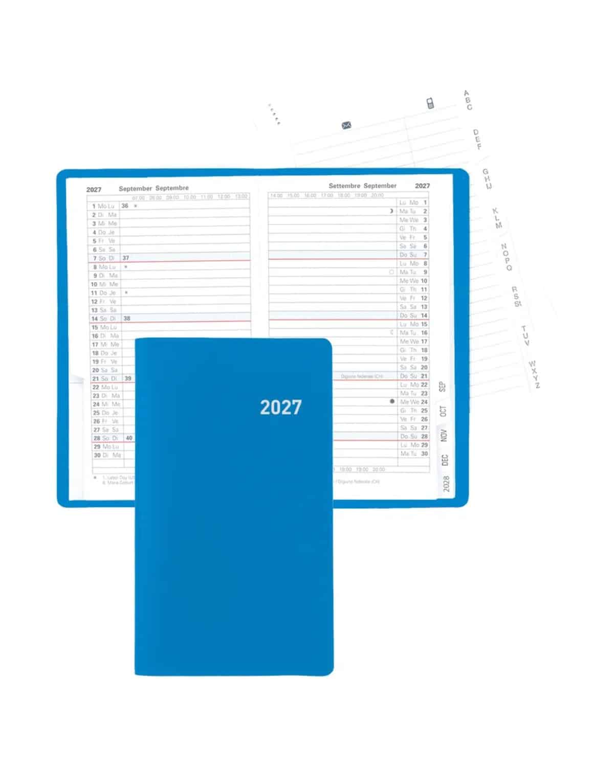 BIELLA Agenda Paris 2027 851512050027U 1M/2P blu ML 7.5x12.6cm