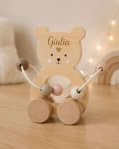 Orsetto in Legno Personalizzato con Abaco