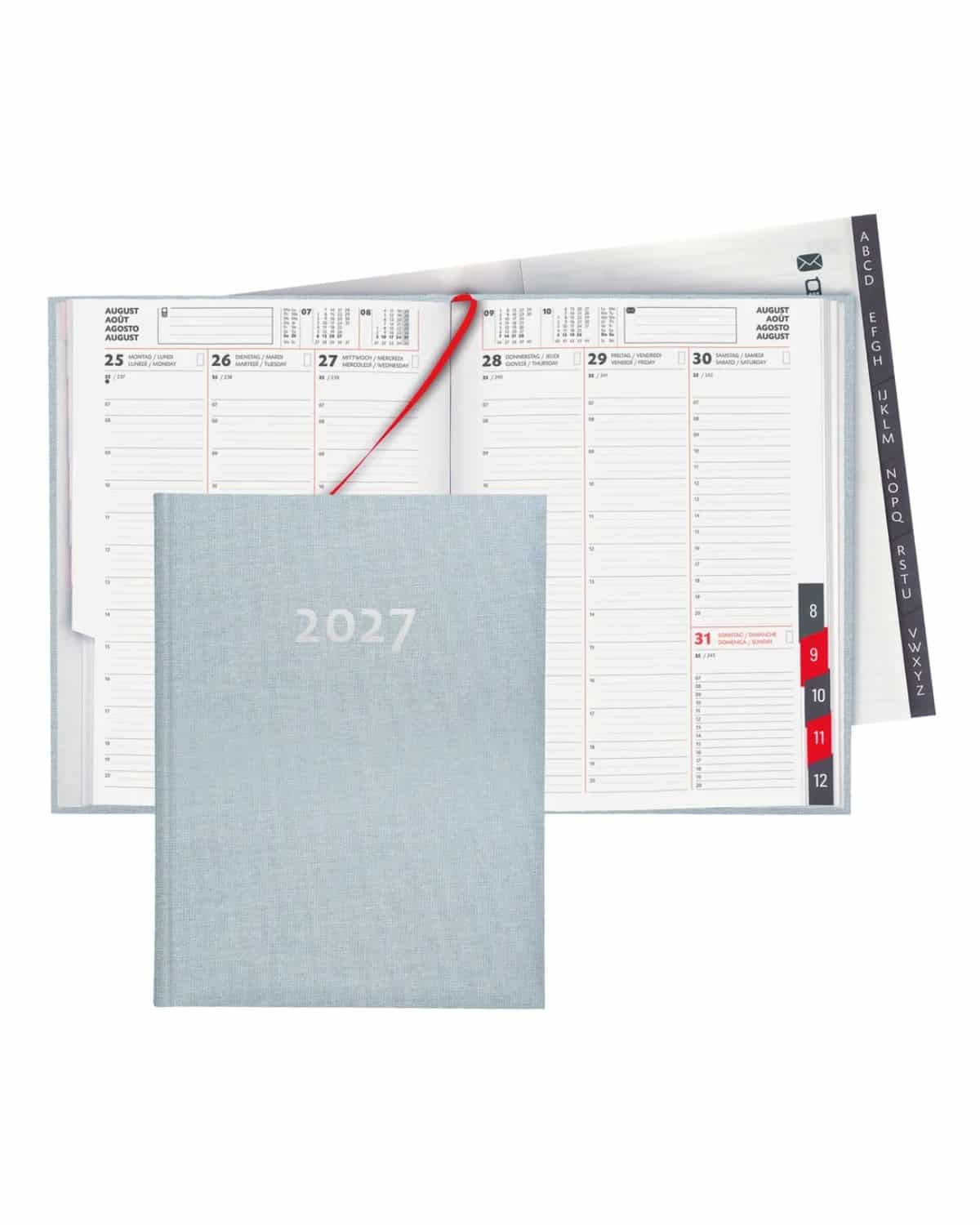 BIELLA Agenda Orario 2027 809301060027U 1S/2P azzurro ML 17.8x23.5cm