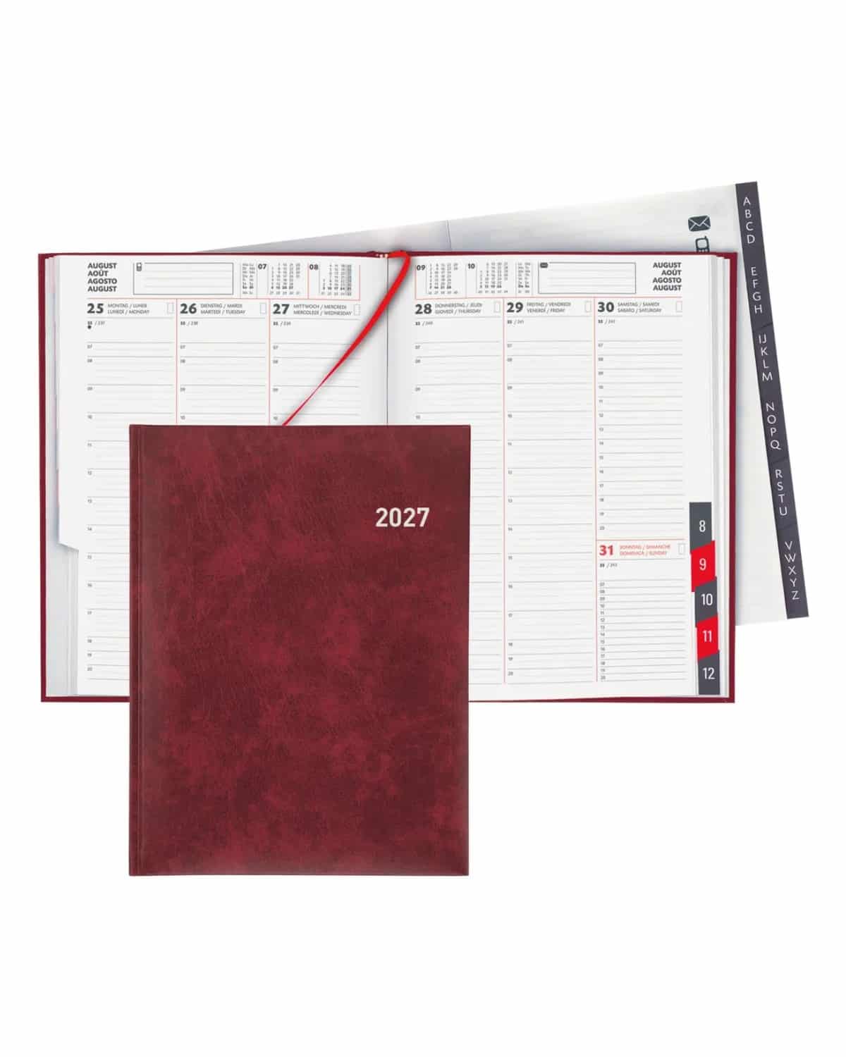 BIELLA Agenda Orario 2027 809301470027U 1S/2P rossovino ML 17.8x23.5cm