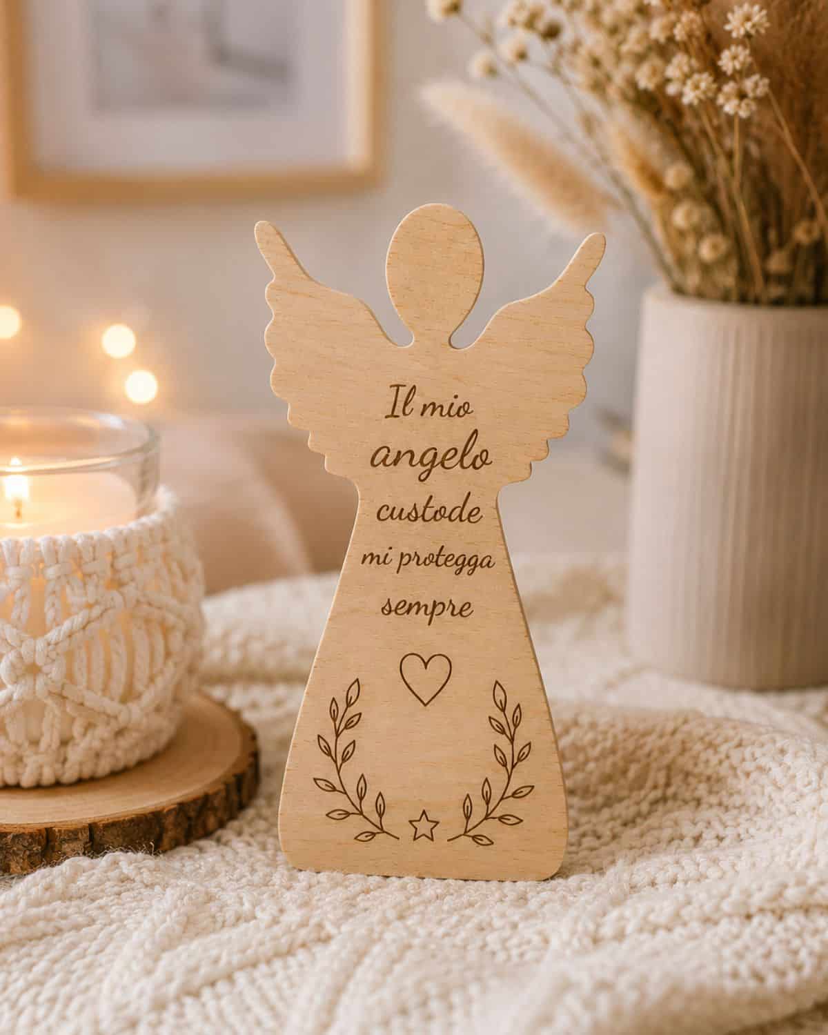 Angioletto in legno personalizzato