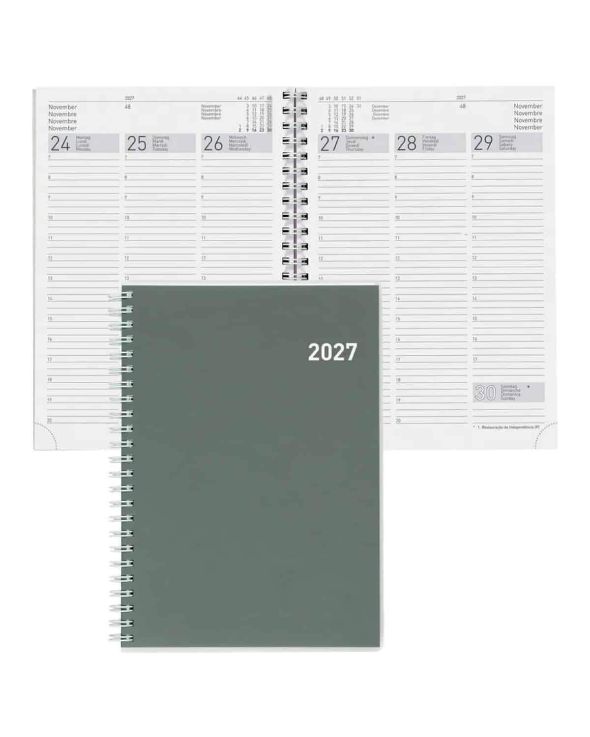 BIELLA Agenda Terminia Wire-O 2027 817536000027U 1S/2P Cylar ML 14.5x20.5cm