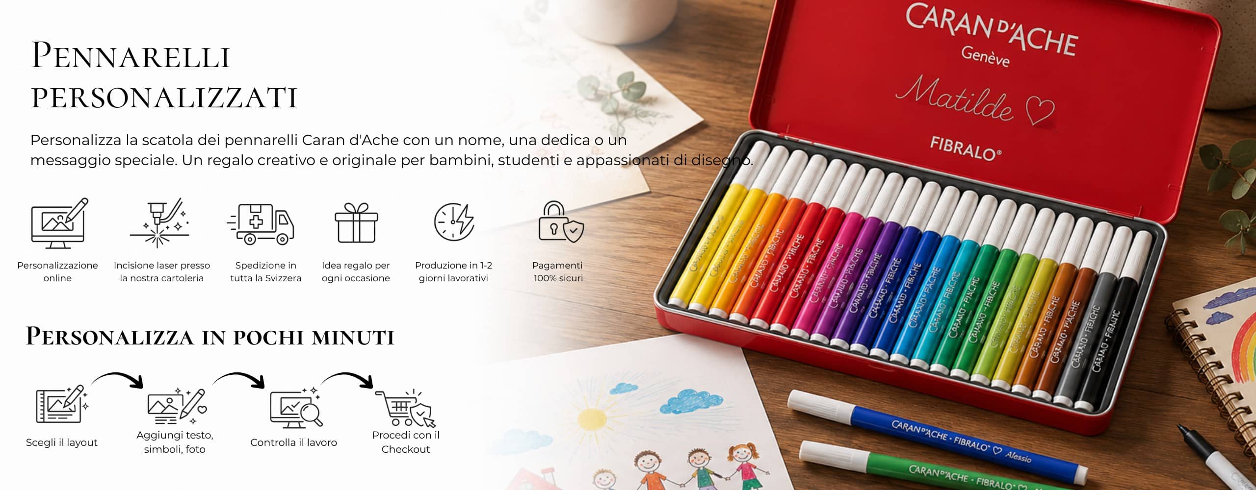 Banner della pagina pennarelli personalizzati