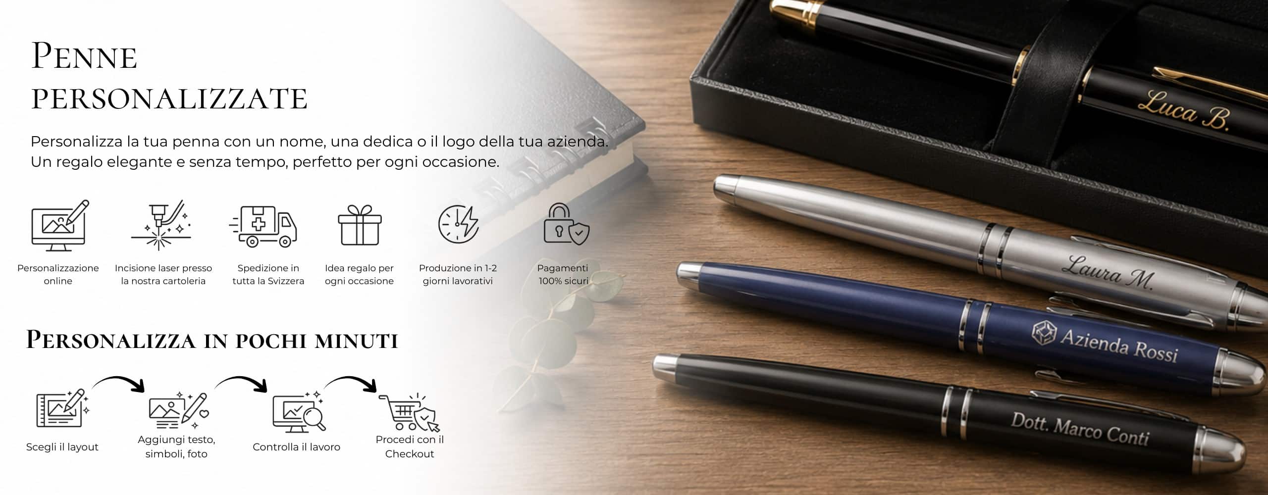 Banner della pagina penne personalizzate
