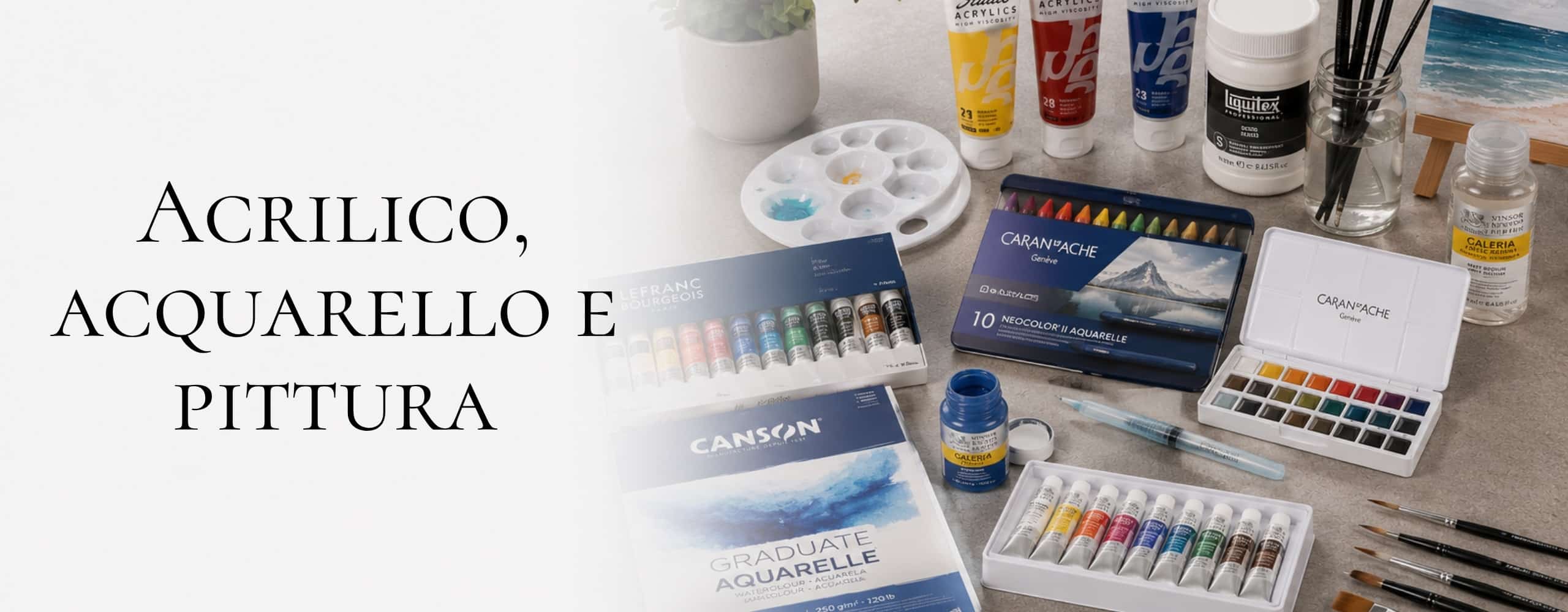 Banner pagina acrilico, acquarello e pittura