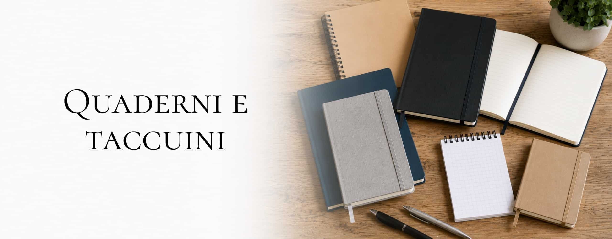 Banner pagina quaderni e taccuini