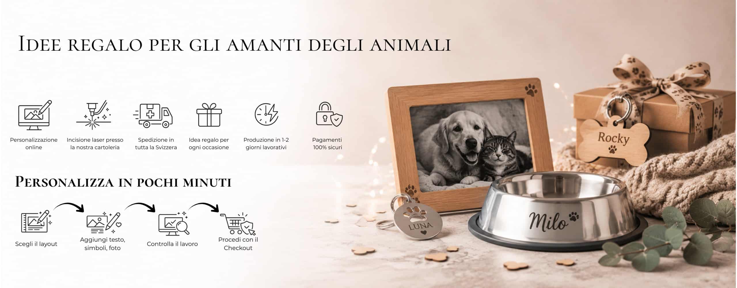 Banner della pagina Idee regalo per amanti degli animali