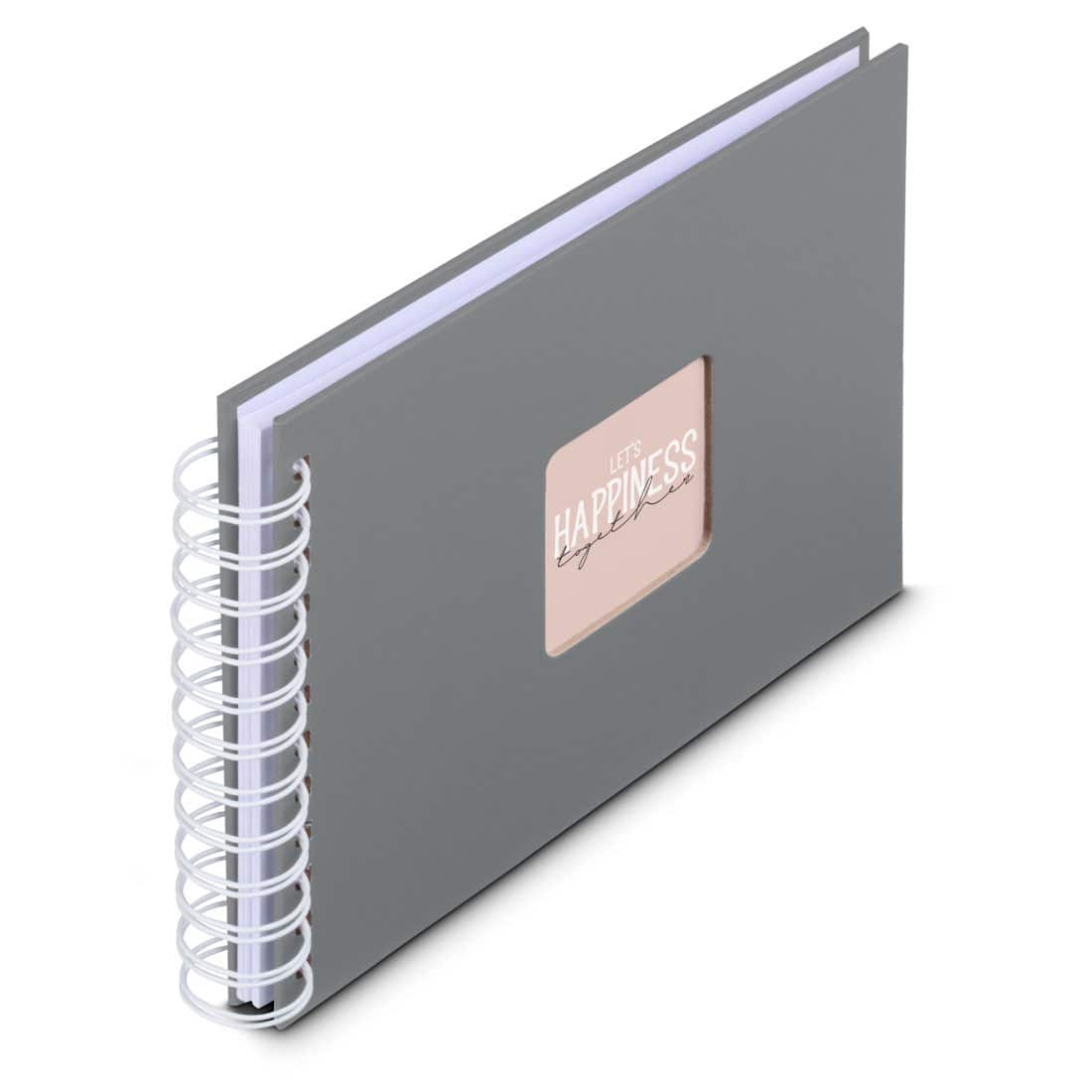 HAMA Album Fine Art 24x17cm 9836 grigio pietra 25 pagine,bianco