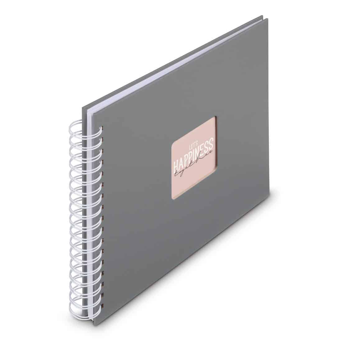 HAMA Album Fine Art 28x24cm 9837 grigio pietra 25 pagine,bianco