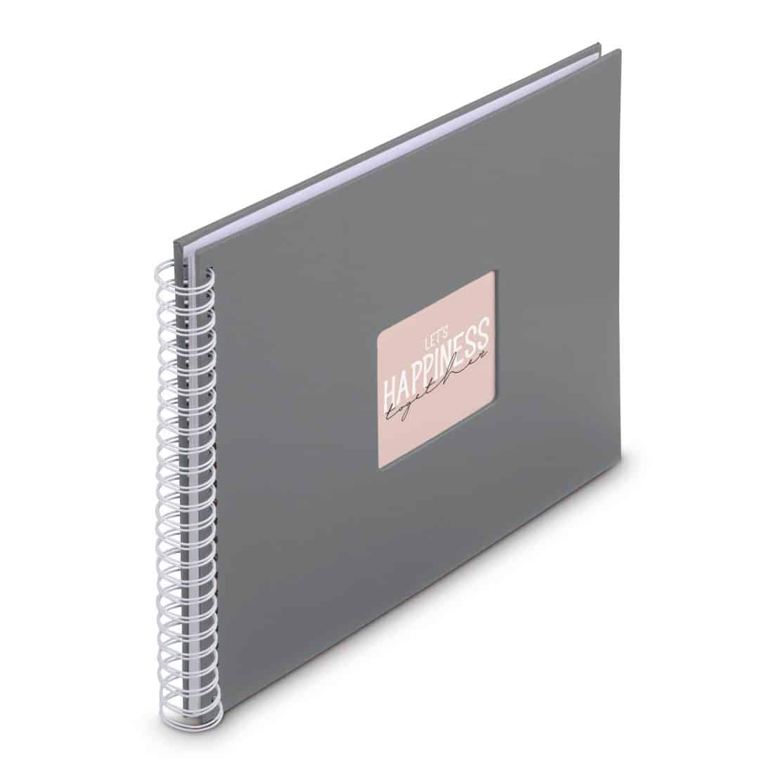 HAMA Album Fine Art 36x32cm 9838 grigio pietra 25 pagine,bianco